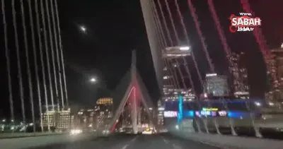 Boston’un sembol köprüleri kırmızı beyazla ışıklandırıldı | Video