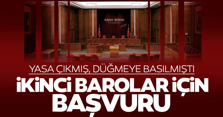 Baro düzenlemesi sonrası ikinci baro için ilk başvurular bugün...