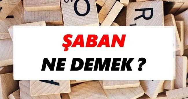 Şaban Ne Demek? TDK’ya Göre Şaban Sözlük Anlamı Nedir?