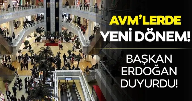 Son dakika! Başkan Erdoğan duyurdu: Alışveriş merkezlerinde yeni dönem