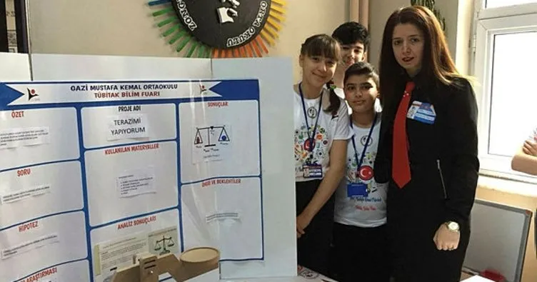 Gazi Mustafa Kemal Ortaokulu’nda TÜBİTAK 4006 Bilim Fuarı açıldı
