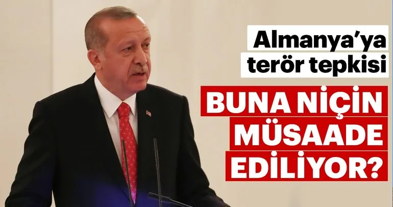 Başkan Erdoğan : Almanya'da elini kolunu sallaya dolaşıyorlar