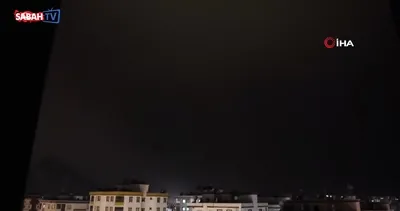 Kozan’da yıldırım düşme anı kamerada