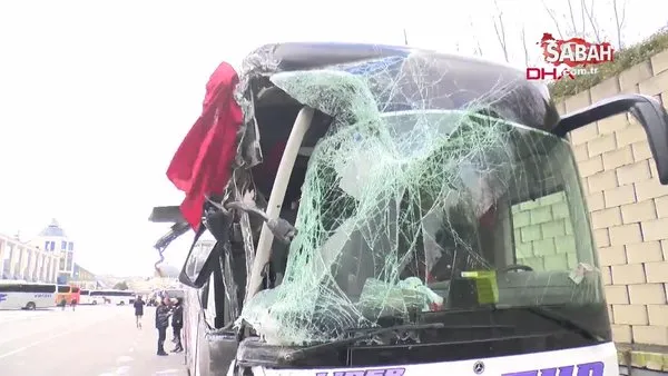 15 Temmuz Demokrasi Otogarı'nda feci kaza: İki otobüs çarpıştı | Video