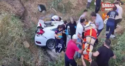 Burdur’da otomobil dereye uçtu: 2’si ağır 4 kişi yaralı | Video