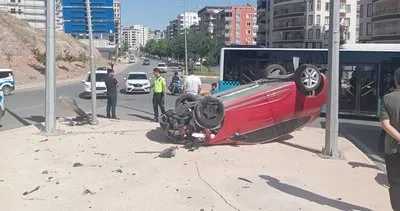 Karaköprü’de otomobil takla attı #sanliurfa