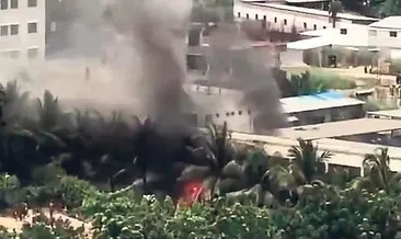 Askeri uçak kampüse düştü