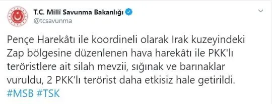 Irak'ın kuzeyine hava harekatı 1 Manşet Son Dakika Havacılık Haberleri | Türk Hava Yolları, Pegasus, Sunexpress, Corendon, Havacılık, Havayolları, Havalimanları, Havaalanları, THY, Hostes, Pilot, Uçak, Kabin memuru, SHGM, DHMİ son dakika irakin kuzeyine hava harekati 1566802916374