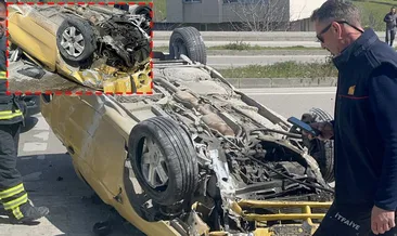 Sinop’ta feci kaza! Direksiyon hakimiyetini kaybetti: Takla atarak metrelerce sürüklendi! #sinop