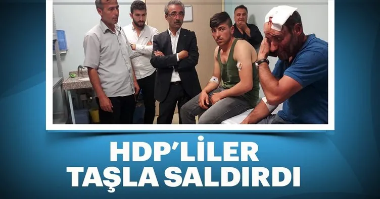 HDP’lilerden AK Partililere taşlı saldırı