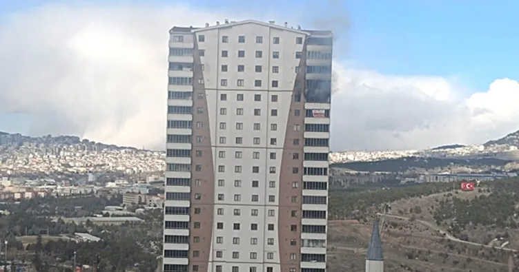 Ankara’da bir binanın 18. katında yangın!