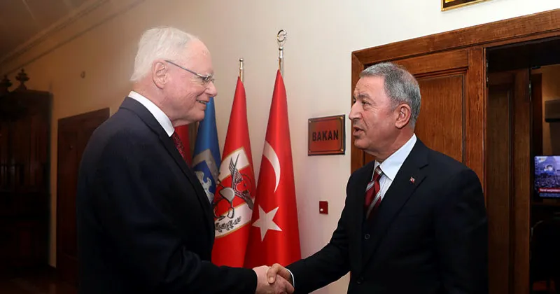 Milli Savunma Bakanı Hulusi Akar, ABDânin Suriye Ãzel Temsilcisi James Jeffrey'i kabul etti... ile ilgili görsel sonucu
