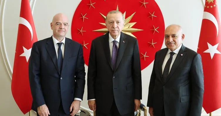 Başkan Erdoğan, FIFA Başkanı Infantino ve UEFA Başkanı Ceferin’i kabul etti