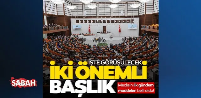 Meclisin ilk gündem maddeleri belli oldu: Başörtüsü ve ailenin korunması Meclisin ilk gündem maddeleri belli oldu: Başörtüsü ve ailenin korunması