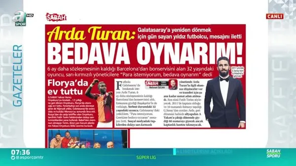 Arda Turan'dan flaş açıklama! Arda Turan Galatasaray'a mı dönüyor? (02 Ocak 2020 Perşembe)