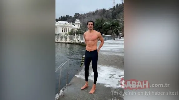 Soğuğa meydan okudu! İbrahim Kutluay bugün de Boğaz’da yüzdü: Telefonum düşse atlamam