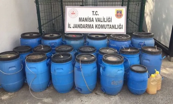 Manisa’da 1,5 ton sahte içki ele geçirildi