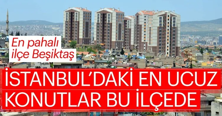 İstanbul’daki en ucuz konutlar bu ilçede! En pahalı ilçe Beşiktaş