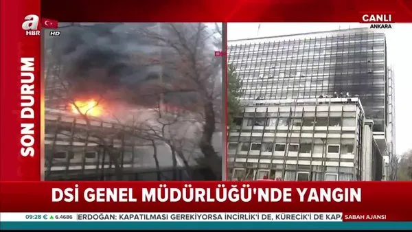 Ankara'da DSİ Genel Müdürlüğü'nde yangın