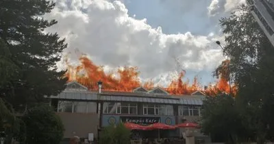 Erzurum Atatürk Üniversitesi yangın son durum ne, söndürüldü mü? Atatürk Üniversitesi’nde korkutan yangın!