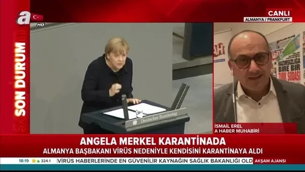 Almanya Başbakanı Angela Merkel'in corona virüs test sonucu belli oldu | Video