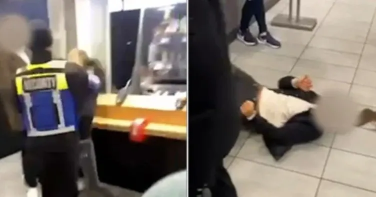 İngiltere’de şoke eden saldırı! Fast food zincirinde kadın müşteriyi yerlerde sürüklediler