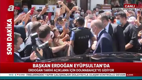Son Dakika Haberi | Cumhurbaşkanı Erdoğan dev müjdeyi açıklamadan dakikalar önce Eyüpsultan Camii'nde | Video