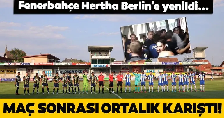 Fenerbahçe Hertha Berlin’e yenildi, maç sonrası ortalık karıştı!
