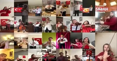 İstanbul Devlet Senfoni Orkestrası üyeleri 23 Nisan’ı evlerinden İstiklal Marşı çalarak kutladı | Video