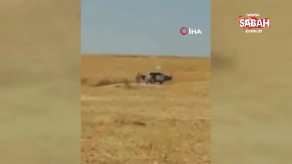 PKK/PYD terör örgütünün halkın ekinlerini yakma anı görüntülendi