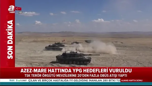 TSK Suriye'de YPG/PKK'lı teröristleri obüslerle vurdu