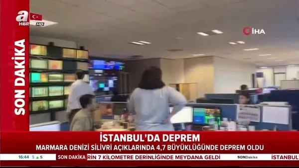 İstanbul'daki korkutan depremde yaşanan panik anları kamerada!