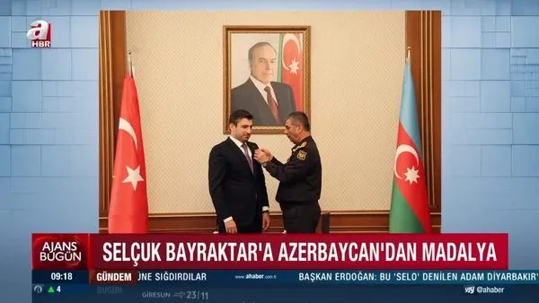 Selçuk Bayraktar'a Azerbaycan'dan madalya! | Video