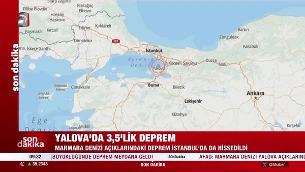 SON DAKİKA! Yalova'da korkutan deprem! İstanbul'da da hissedildi | Video