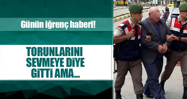 İğrenç olay! Torunlarını sevmeye diye gitti ama...