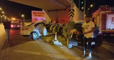 Amasya’da iki otomobil kavşakta çarpıştı: 4 yaralı #amasya
