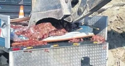 Manisa’da 500 kilo kaçak et imha edildi