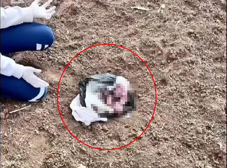 Poşette yeni doğmuş kız bebek cesedi bulunmuştu: Cani anne iple boğup, araziye atmış!