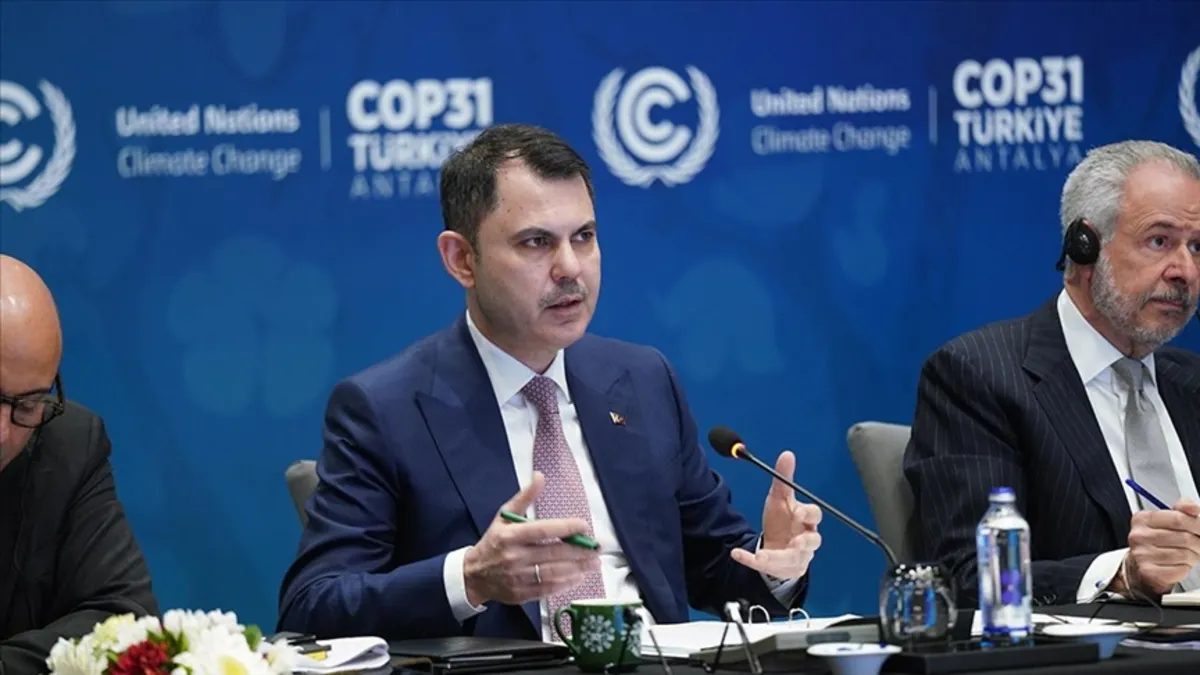 COP31'de 10 gigatonluk emisyon hedefi! Bakan Kurum: 2035'e kadar yüzde 20 azalacak