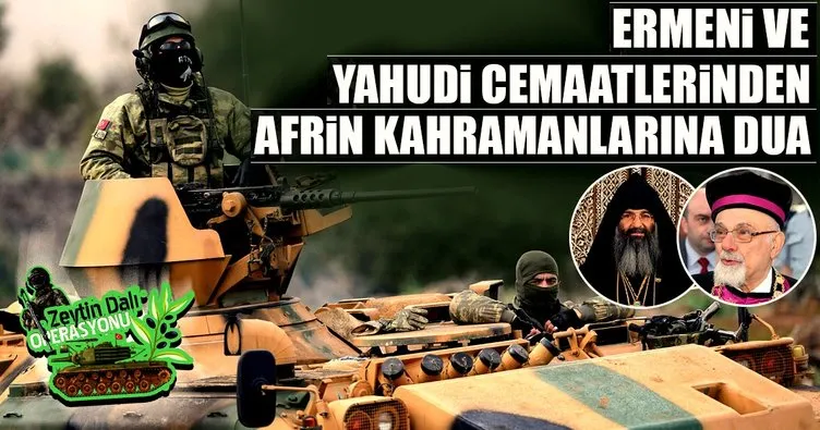 Türkiye Ermenileri Patrikliği'nden ve Yahudi Cemaati'nden Mehmetçik'e destek