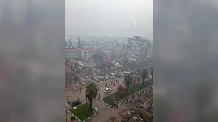 SON DAKİKA: Kahramanmaraş deprem bölgesi havadan görüntülendi! Çığlıklar tüyleri diken diken etti!