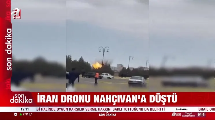 İran dronu Nahçıvan'a düştü! | Video