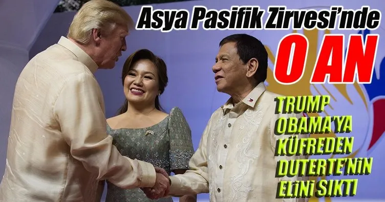 Trump, Obama’ya küfreden Duterte’nin elini sıktı
