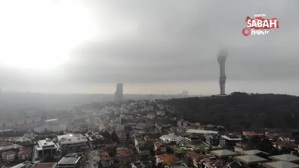 Üsküdar Çamlıca Kulesi sise büründü | Video