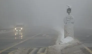 Bolu Dağı’nda sis etkili oldu: Görüş mesafesi 30 metre