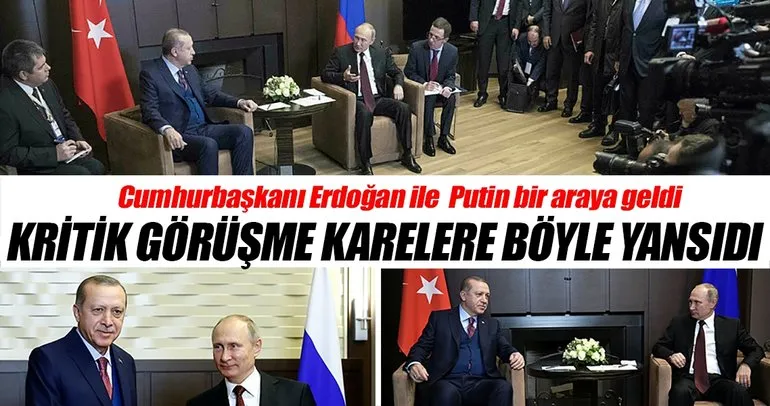 Cumhurbaşkanı Erdoğan - Putin görüşmesinden kareler