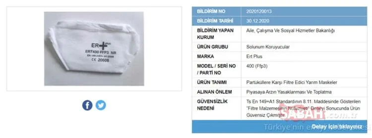 Bakanlık tek tek ifşa etti! İşte güvensiz çıkan maskeler ve markaları