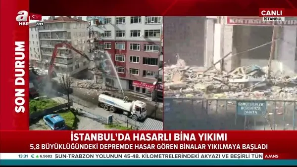 İstanbul'da bina yıkımı! Bahçelievler'de depremden hasar alan 24 binanın yıkımına başlandı | Video