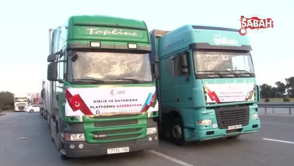 Azerbaycan’dan Türkiye’ye 20 tır yardım | Video