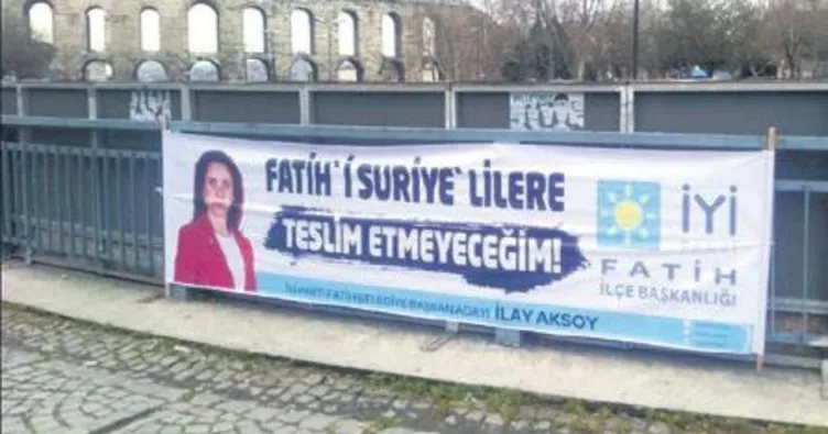 İYİ Parti adayından ırkçı pankart